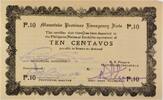 US 1942 Philippines Mountain Province Emergency Board 10 Centavos S592 EF Uncertified -