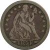 US Dime 1854 Liberty Seated Silver Dime Arrows F Uncertified None -