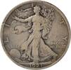 US Half Dollar 1921 Walking Liberty Silver Half Dollar VF Uncertified #304 None -