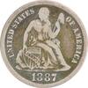 US Dime 1887 Liberty Seated Silver Dime F Uncertified #848 None -