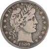 US Half Dollar 1909-O Barber Silver Half Dollar VF Uncertified #123 None -
