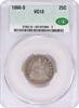 US Quarter 1860-S Liberty Seated Silver Quarter VG10 CACG None -