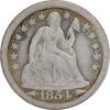 US Dime 1854-O Liberty Seated Silver Dime Arrows Choice F Uncertified #203 None -