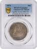 US Half Dollar 1874 Liberty Seated Silver Half Dollar Large/Small Arrows WB-103 Genuine (Cleaned-AU Detail) PCGS None -