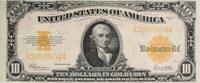 US Ten Dollar 1922 $10 Large Gold Certificate FR1173 EF Uncertified -