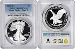 US Dollar 2021-W $1 American Silver Eagle Type 2 PR69DCAM PCGS None -