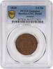 US 1828 Sweden 1/4 Skilling KM595 Genuine (Residue - UNC Detail) PCGS -