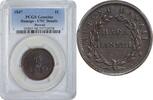 US Cent 1847 Hawaiian Cent Genuine (Damage - UNC Details) PCGS None -