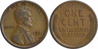 US Cent 1921 Lincoln Cent VF Uncertified None -