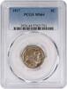 US Nickel 1917 Buffalo Nickel MS64 PCGS None -