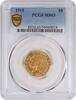 US Five Dollar 1915 No Mint Mark 1915 $5 Gold Indian MS63 PCGS None MS63 15,714.77 元  ＋  428.58 元 运费