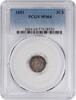 US Three Cent 1851 No Mint Mark 1851 Three Cent Silver MS64 PCGS None MS64 4,857.29 元  ＋  428.58 元 运费