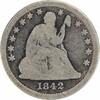 US Quarter 1842-O Liberty Seated Silver Quarter Large Date AG Uncertified None -