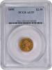 US Two and a Half Dollar 1890 $2.50 Gold Liberty Head AU55 PCGS None -