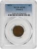 US Cent 1873 Indian Cent Closed 3 AU55 PCGS None -