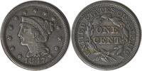 US Cent 1847 Large Cent VF Uncertified None -