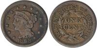 US Cent 1848 Large Cent VF Uncertified None -