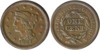US Cent 1851 Large Cent VF Uncertified None -