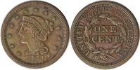 US Cent 1854 Large Cent Choice EF Uncertified None -