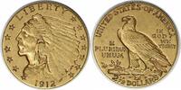 US Two and a Half Dollar 1912 $2.50 Gold Indian EF Uncertified #301 None -