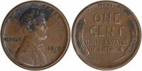 US Cent 1917-S Lincoln Cent EF Uncertified None -