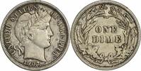US Dime 1907 Barber Silver Dime AU Uncertified None -