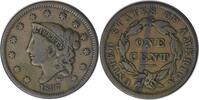 US Cent 1837 Large Cent F Uncertified None -