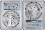 US Dollar 2021 $1 American Silver Eagle Type 2 MS69 First Strike PCGS First Strike / Early Releases -