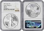 US Dollar 2021 $1 American Silver Eagle Type 2 MS70 NGC None -
