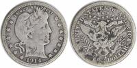 US Quarter 1914-S Barber Silver Quarter VG Uncertified #1111 None -