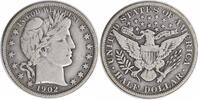 US Half Dollar 1902 Barber Silver Half Dollar VF Uncertified #1241 None -