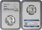 US Quarter 1940-D Washington Silver Quarter MS66 NGC None -