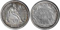US Dime 1889-S Liberty Seated Silver Dime AU Uncertified #218 None -