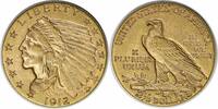 US Two and a Half Dollar 1912 $2.50 Gold Indian AU Uncertified #242 None -