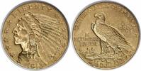 US Two and a Half Dollar 1913 $2.50 Gold Indian AU58 Uncertified #321 None -