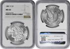 US Dollar 1881-S Morgan Silver Dollar MS63 NGC None -