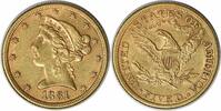 US Five Dollar 1881 $5 Gold Liberty Head AU Uncertified #141 None -