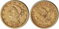 US Five Dollar 1902-S $5 Gold Liberty Head EF Uncertified #1059 None -