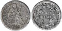 US Dime 1865-S Liberty Seated Silver Dime VF Uncertified #126 None -
