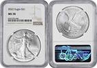 US Dollar 2022 $1 American Silver Eagle MS70 NGC None -