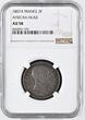 France 2 Francs 1807 Napoléon Empereur  Type africain African Head very rare NGC AU58