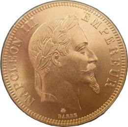 France 100 Francs 1862 Napoléon III  or Paris PCGS MS65 Top Pop Best Grade FDC+++