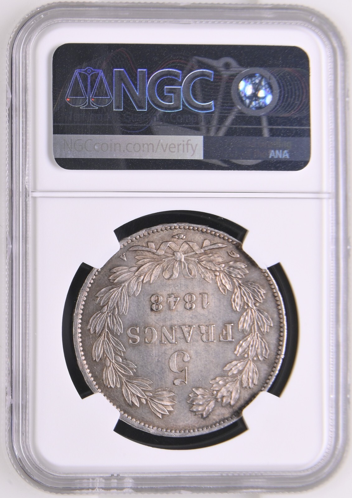 France 5 Francs 1848 Louis-Philippe Paris NGC MS64 FDC magnifique