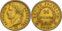France 20 Francs Napoléon Empereur or Bordeaux rare TTB à SUP belle patine -
