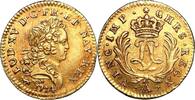 Frankreich Demi-Louis 1724 Louis XV  Mirliton Paris vz de toute raret&eacute; E... 155,916.59 元 免费寄运