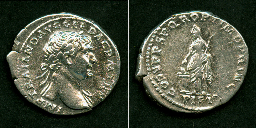 Trajan (98 - 117 n.Chr) Marcus Ulpius TRAJANUS Denar ss-vz [106-111 ...