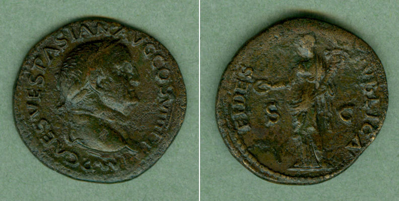 Dupondius - Vespasian (FIDES PVBLICA S C; Fides) - Roman Empire