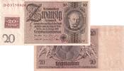 20 MARK 1948 Banknoten DDR: 20 DEUTSCHE MARK 1948  Kuponausgabe  Ro.335c  I 