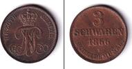 Altdeutschland 3 Schwaren Oldenburg 1866 B f.vz -