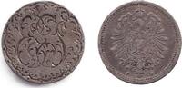 Deutsches Kaiserreich 20 Pfennig DEUTSCHES REICH Monogramm EJ / Mzz. F (J.5) -